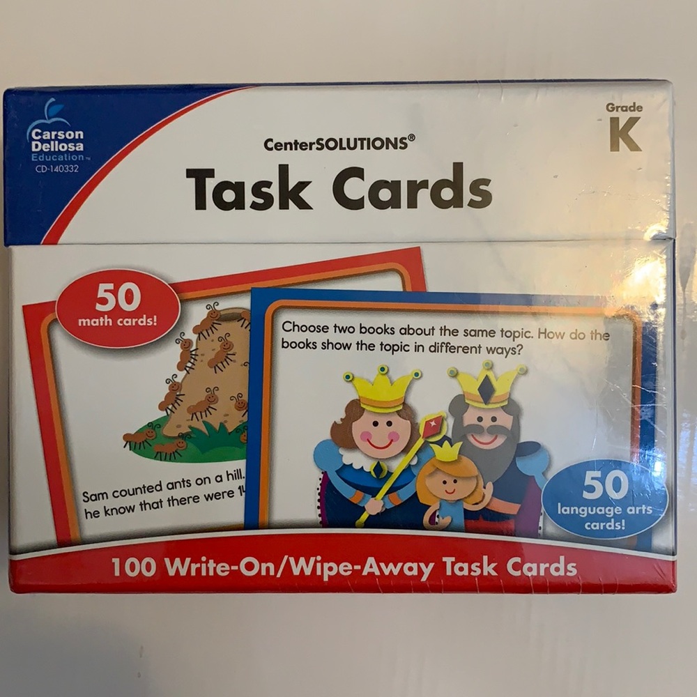 Task Cards Learning Cards, Grade K